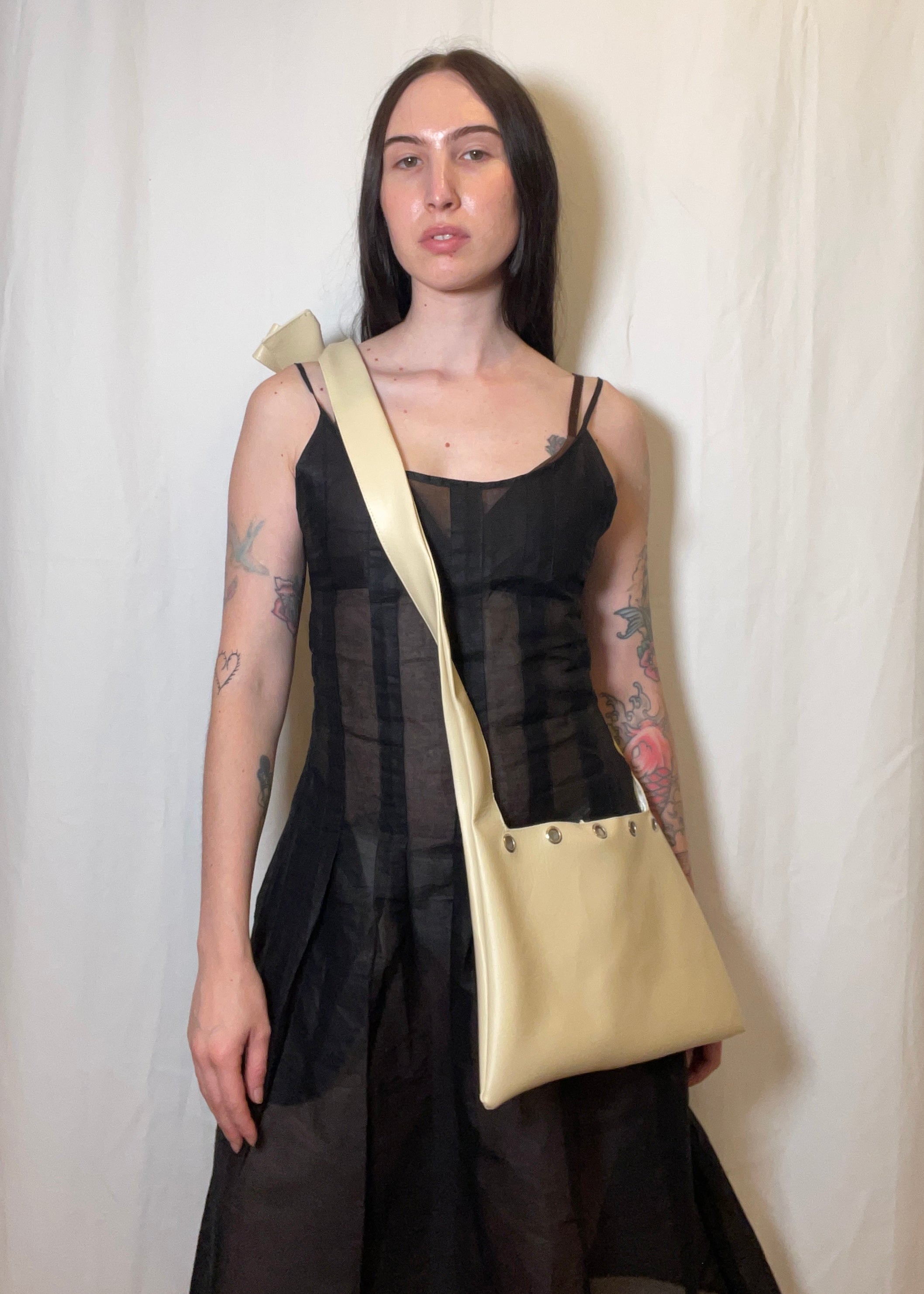 Vanilla Eyelet Slouch Bag Small
