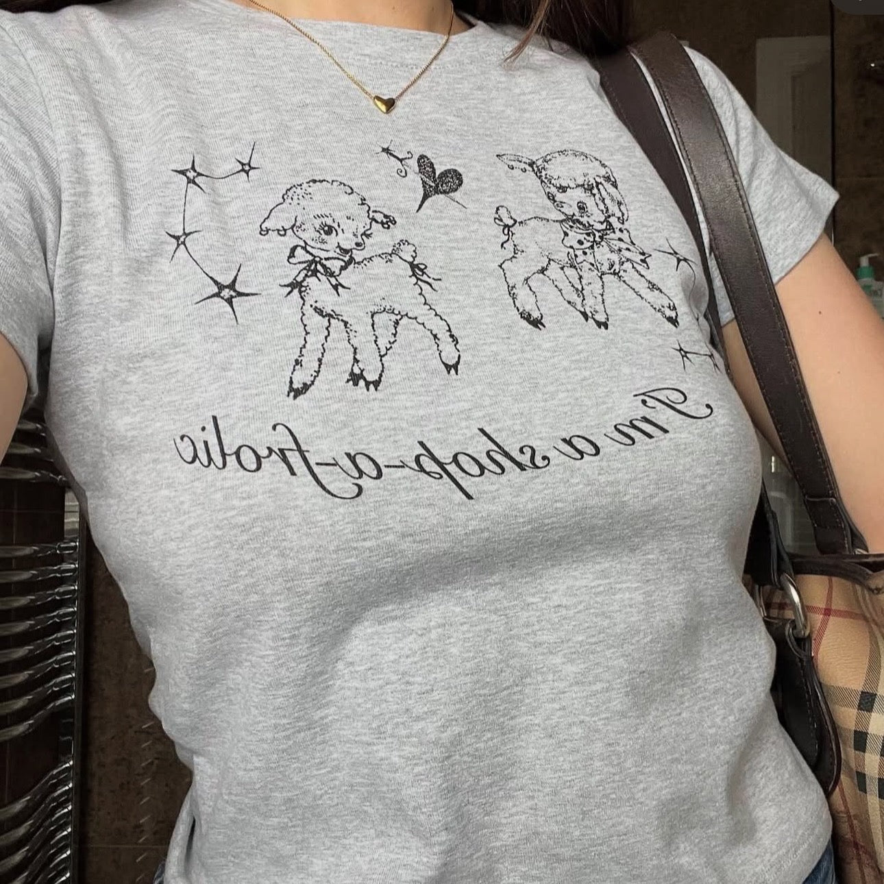 Sailor Makoto | I'm a Shop-a-frolic Baby Tee Grey Marle