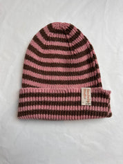 Billy Beanie | Petal & Chestnut Stripe