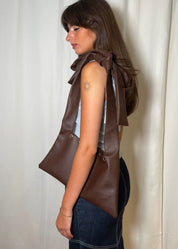 Chocolate Eyelet Slouch Bag Small