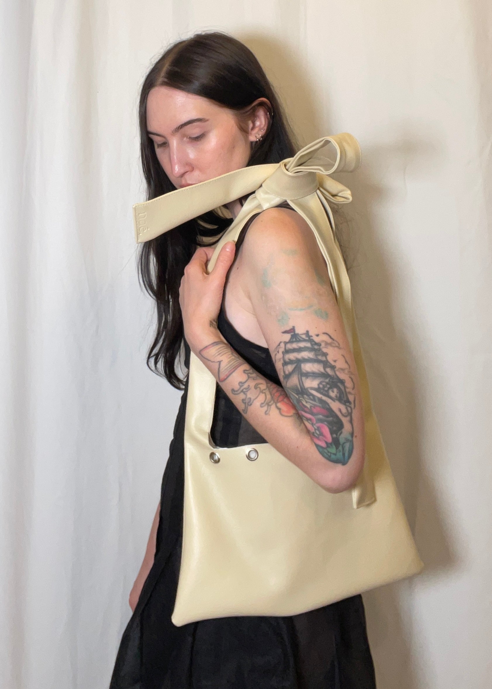 Vanilla Eyelet Slouch Bag Small