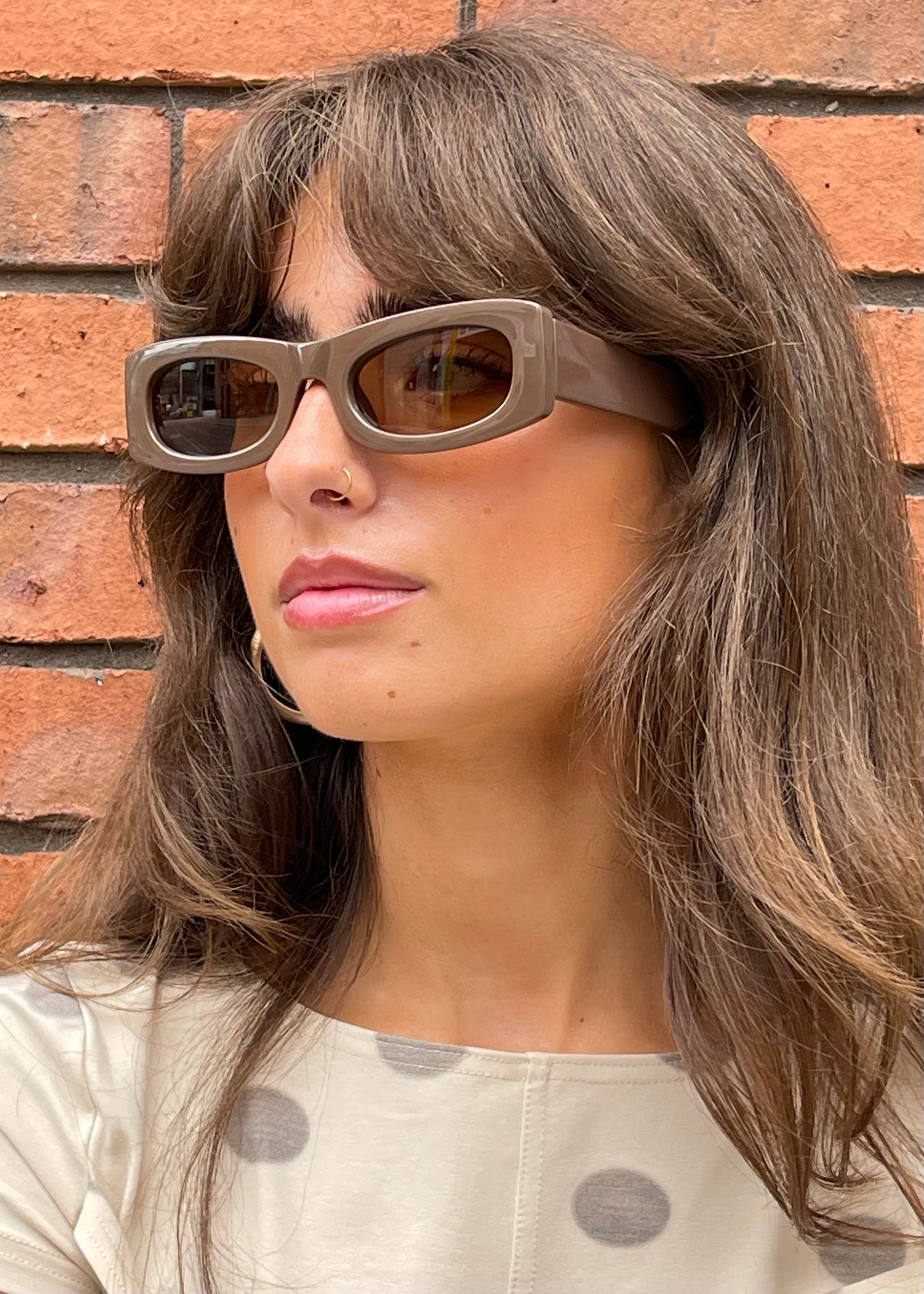 A.Kjærbede Sunglasses Frida Chocolate Model Side 1