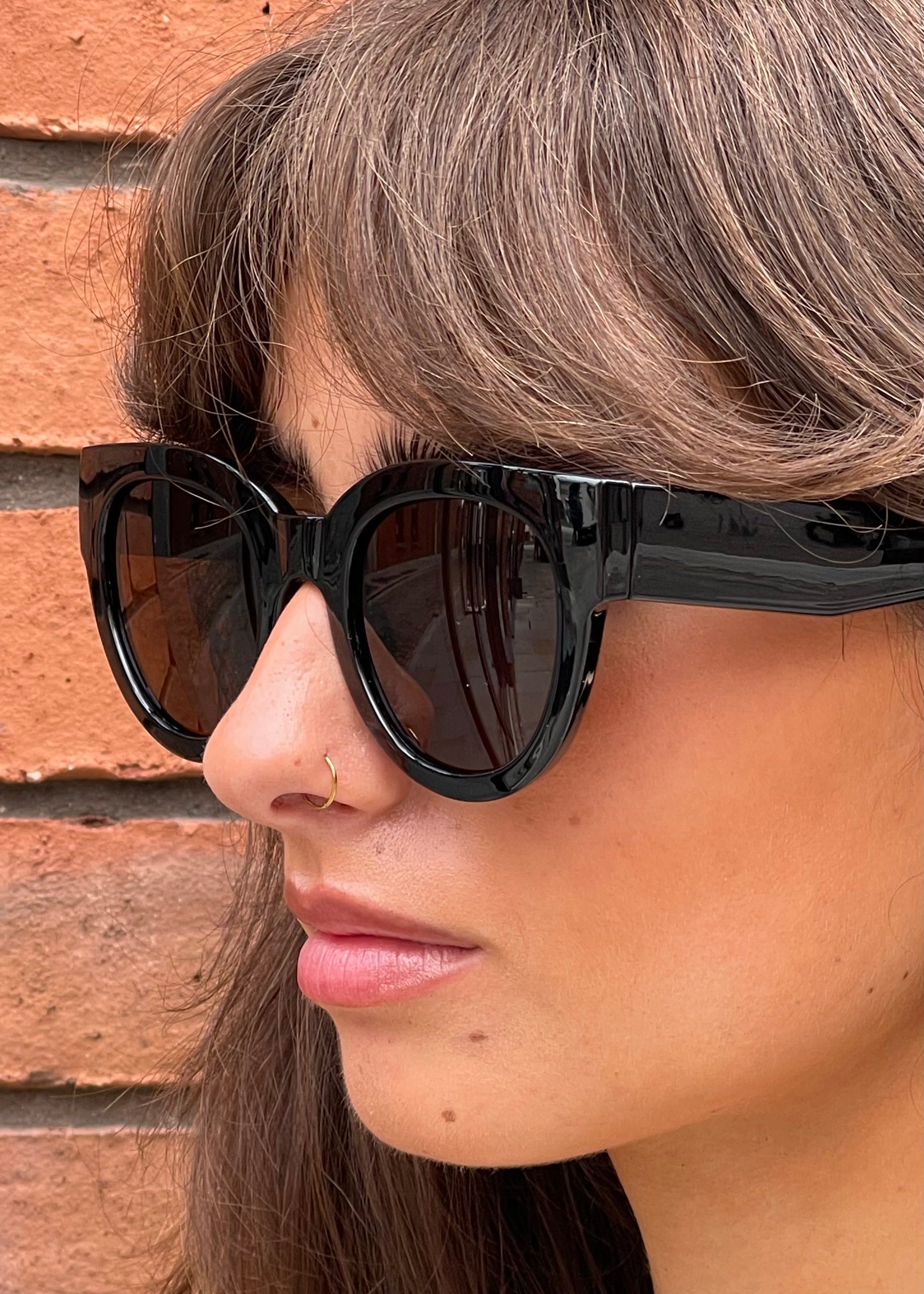 A.Kjærbede Sunglasses Lilly Black Model Profile