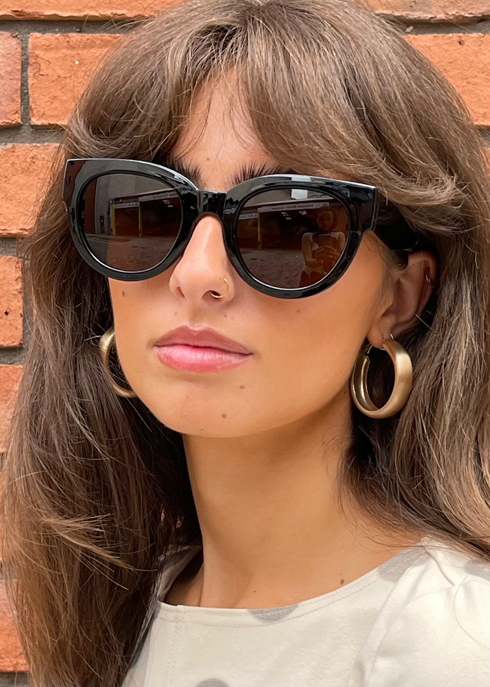 A.Kjærbede Sunglasses Lilly Black Model Side 1