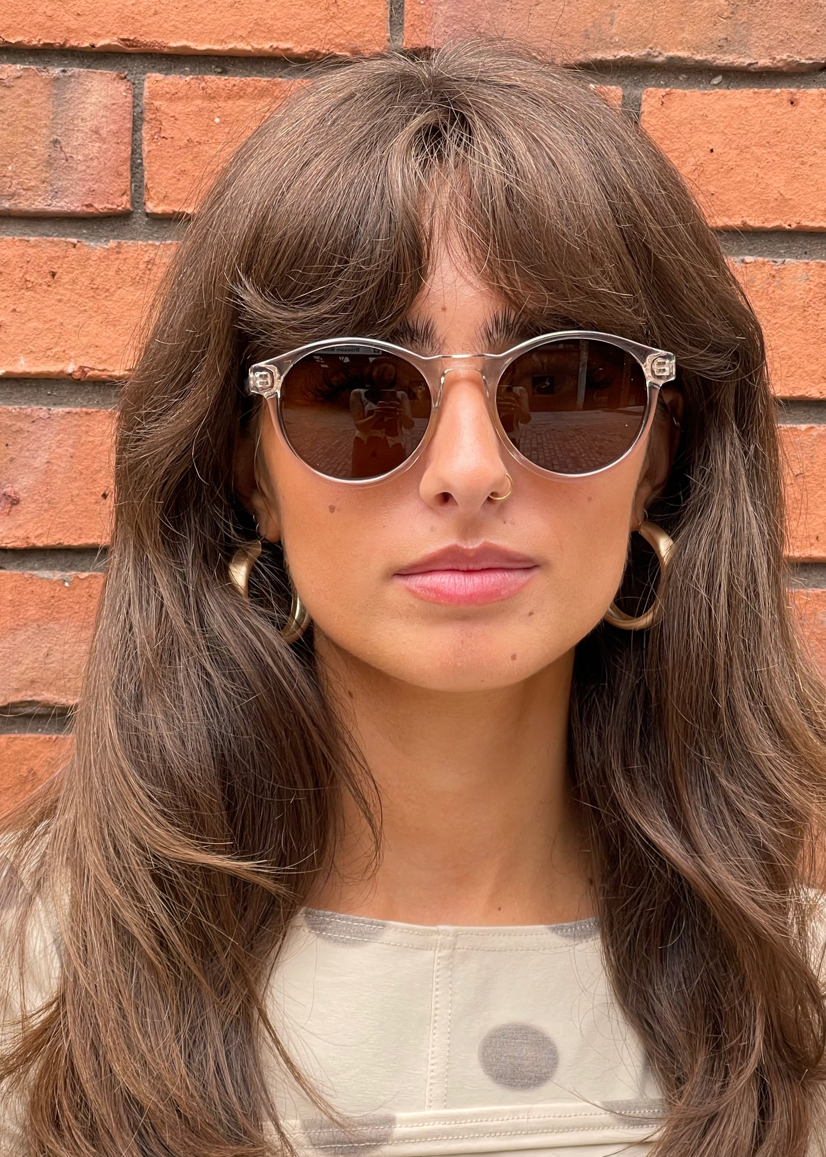 A.Kjaerbede Sunglasses Marvin Champagne Model Front