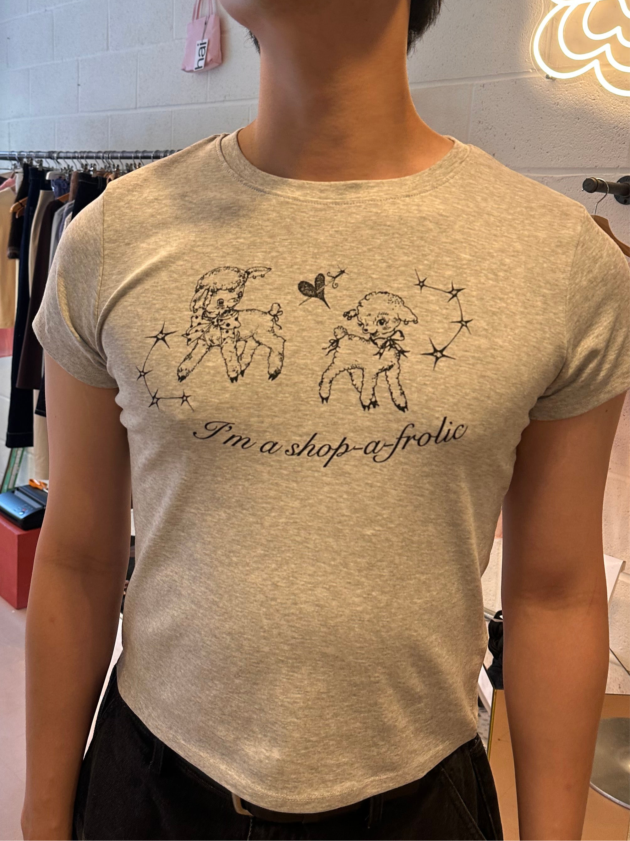 Sailor Makoto | I'm a Shop-a-frolic Baby Tee Grey Marle