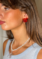 Red Roses Earrings