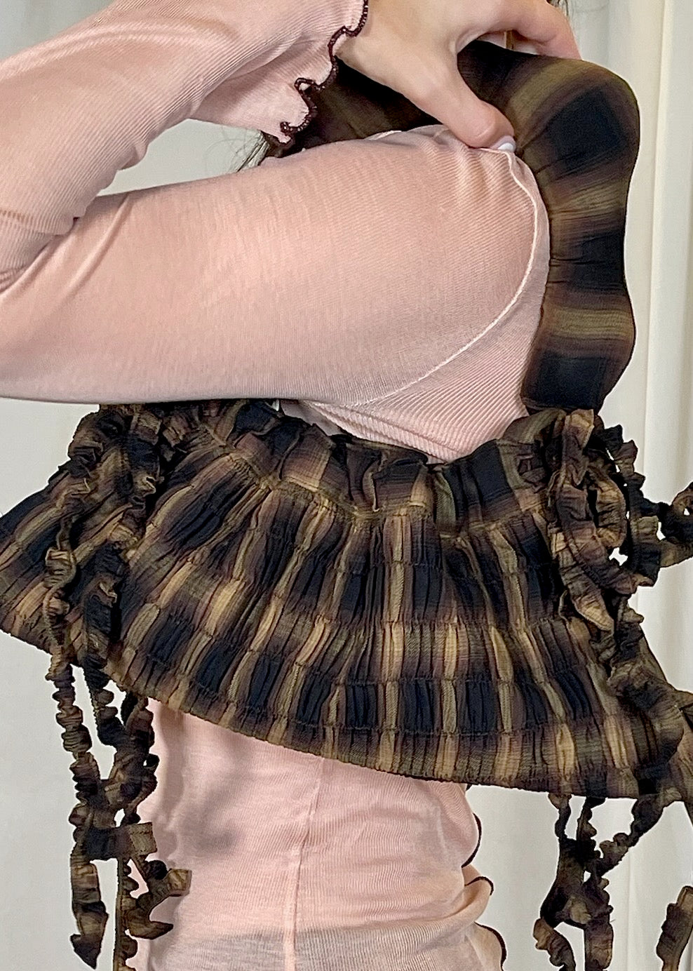 Baby Calendula Bag Brown in Plaid