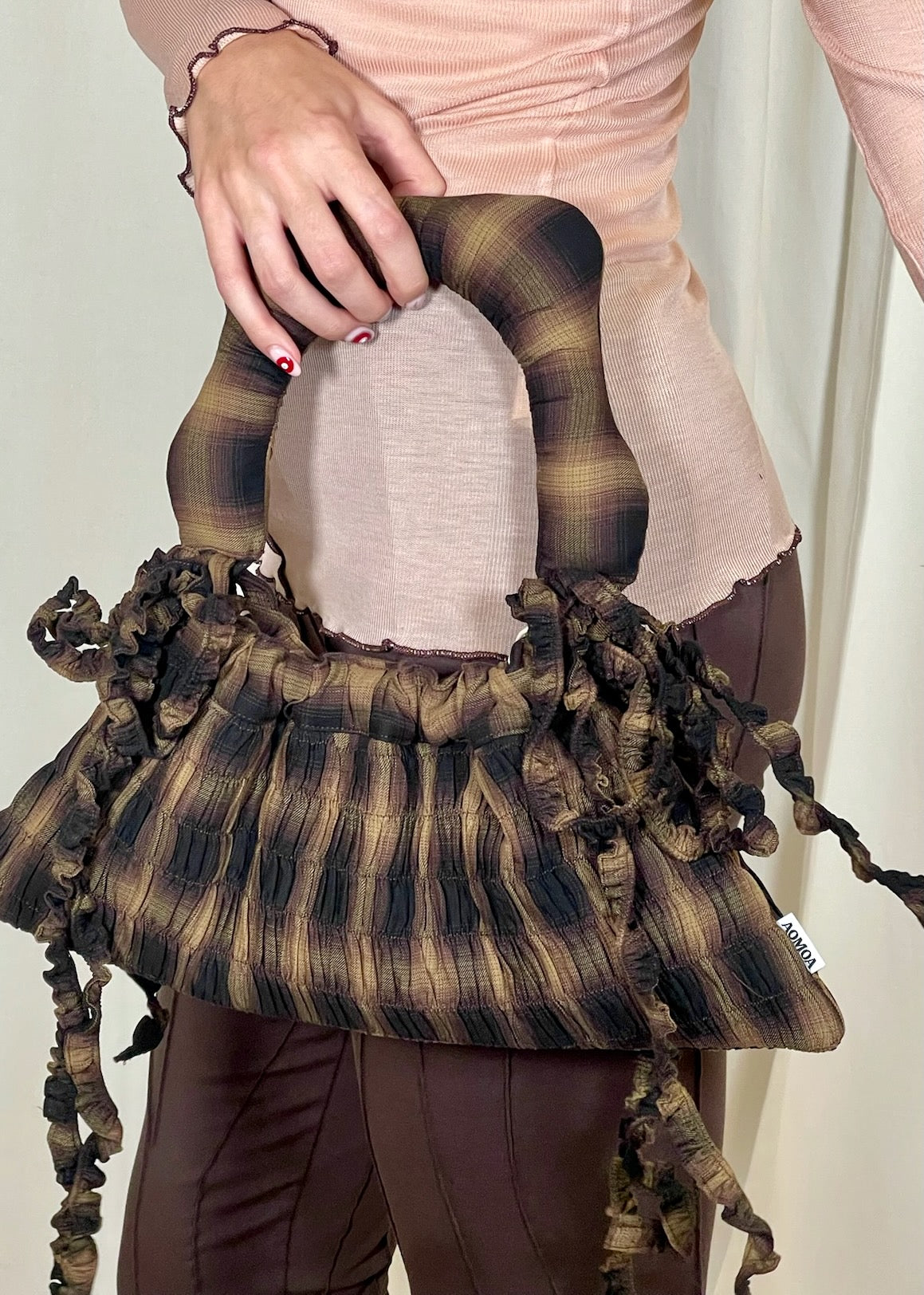 Baby Calendula Bag Brown in Plaid