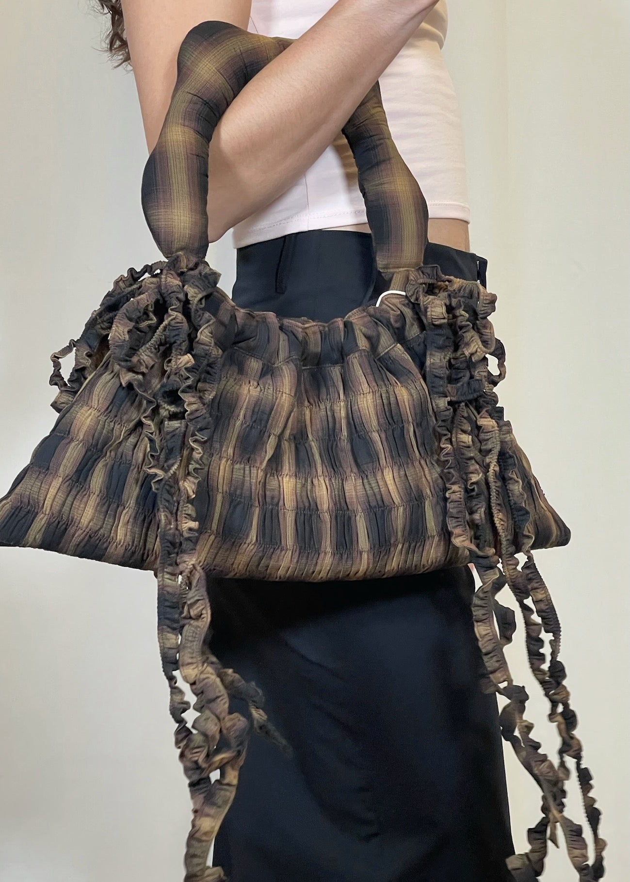 Calendula Bag in Brown Plaid