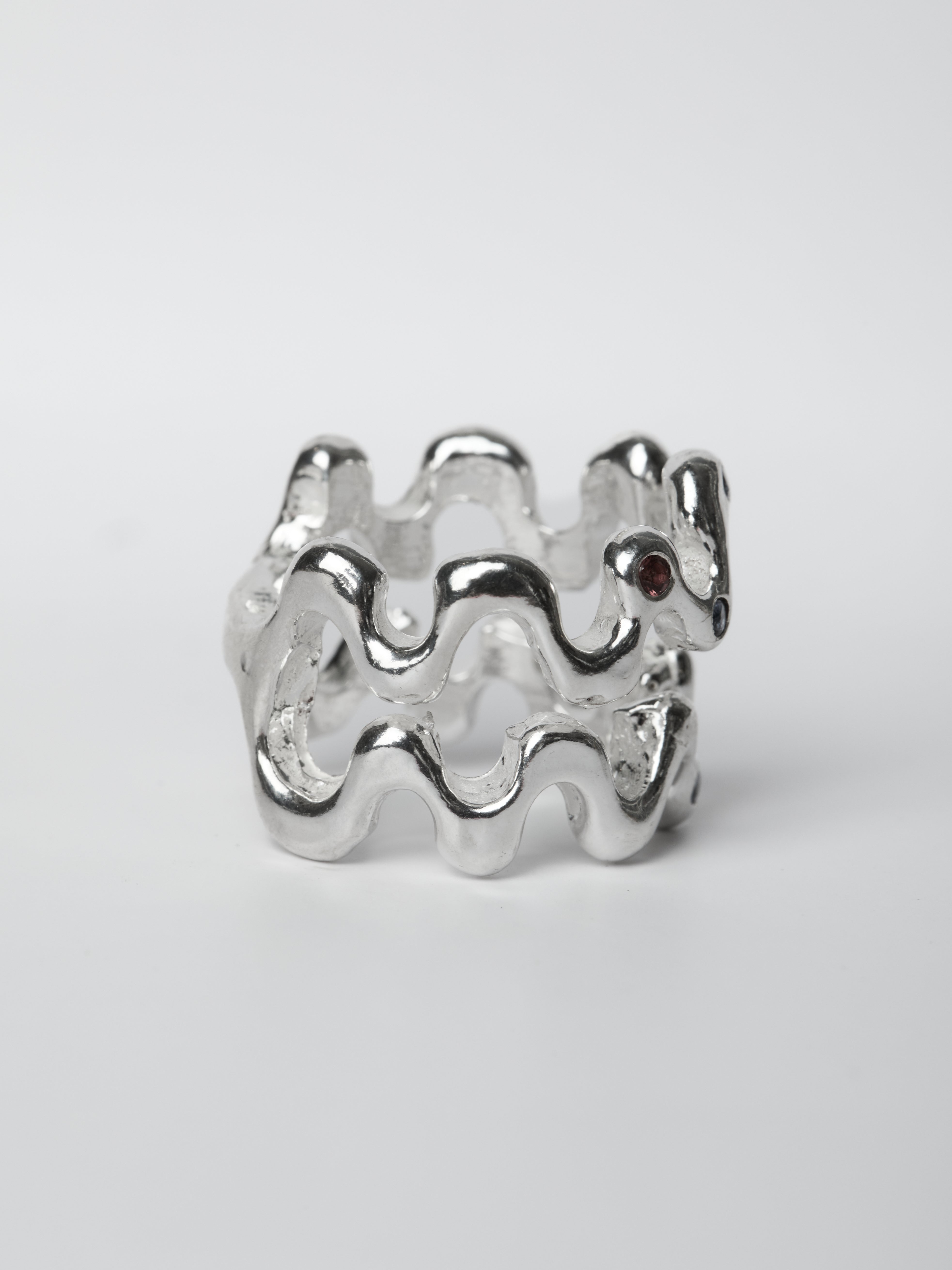 AREESHA LEHRDAR RING TANZANITE RHODITE