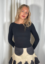 Black Jennifer Top Evie Joynes with Spot Skirt