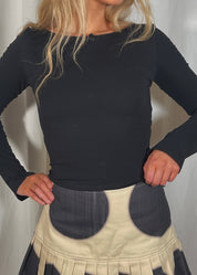 Black Jennifer Top Evie Joynes with Spot Skirt