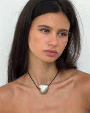 Silver Brass Heart Necklace Nuri