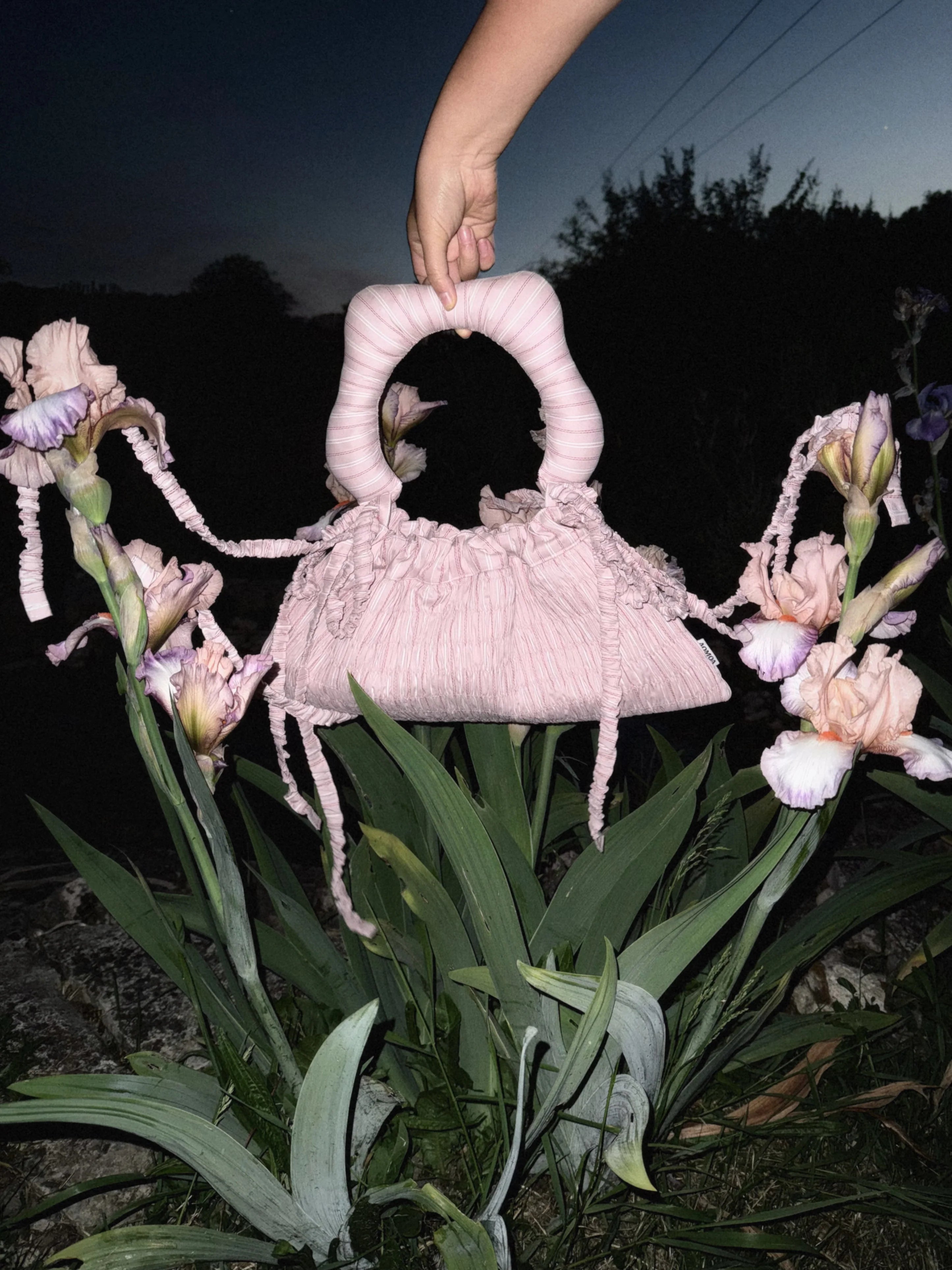 Calendula Bag in Pink Stripe