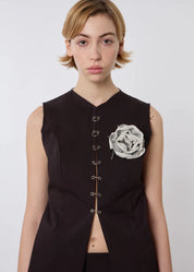 Cathechlisma Pirouette Jersey Brooch Grey Front