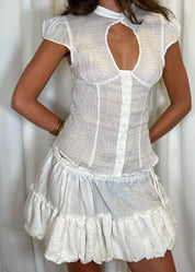 Catheclisma Berta Ivory Cotton Top Front 2