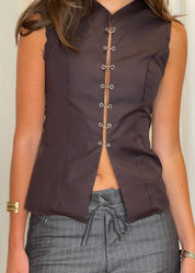 Catheclisma Macondo Vest Brown Close Up