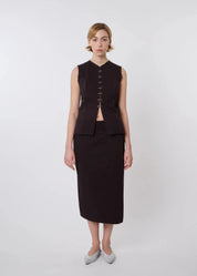 Catheclisma Macondo Vest Brown Full Lenght