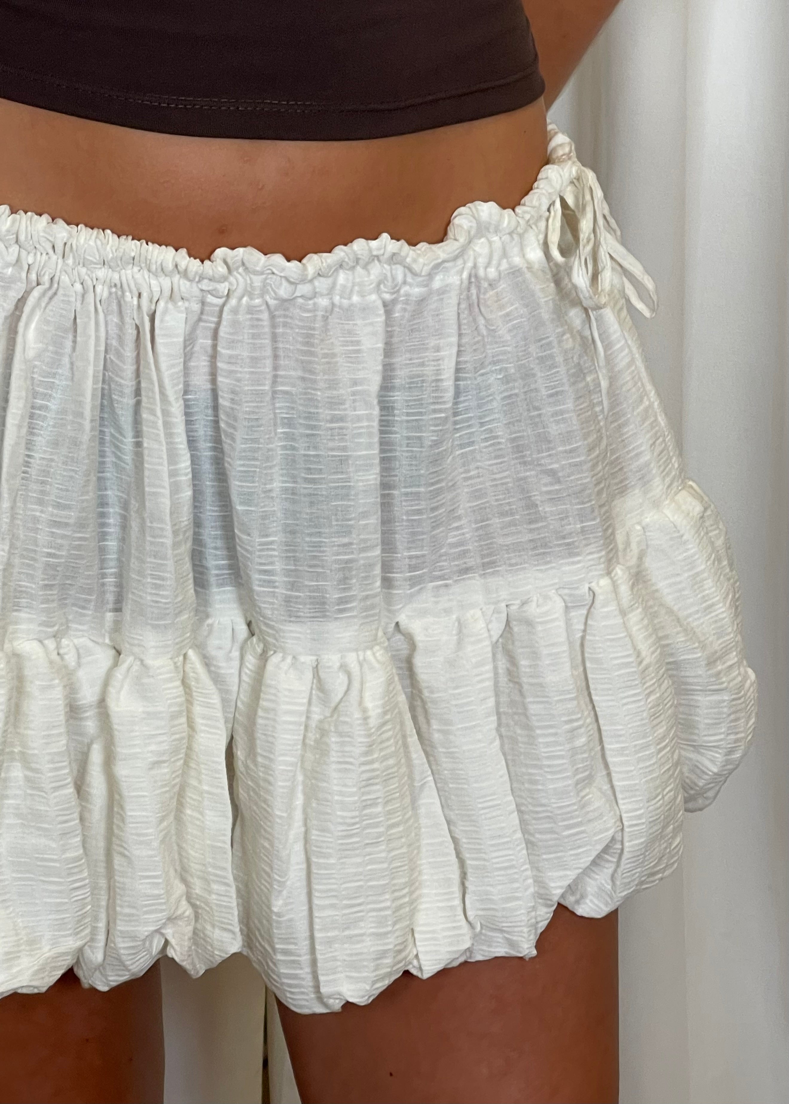 Catheclisma Miel Skirt Ivory Cotton Detail