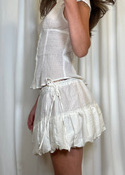 Catheclisma Miel Skirt Ivory Cotton Profile