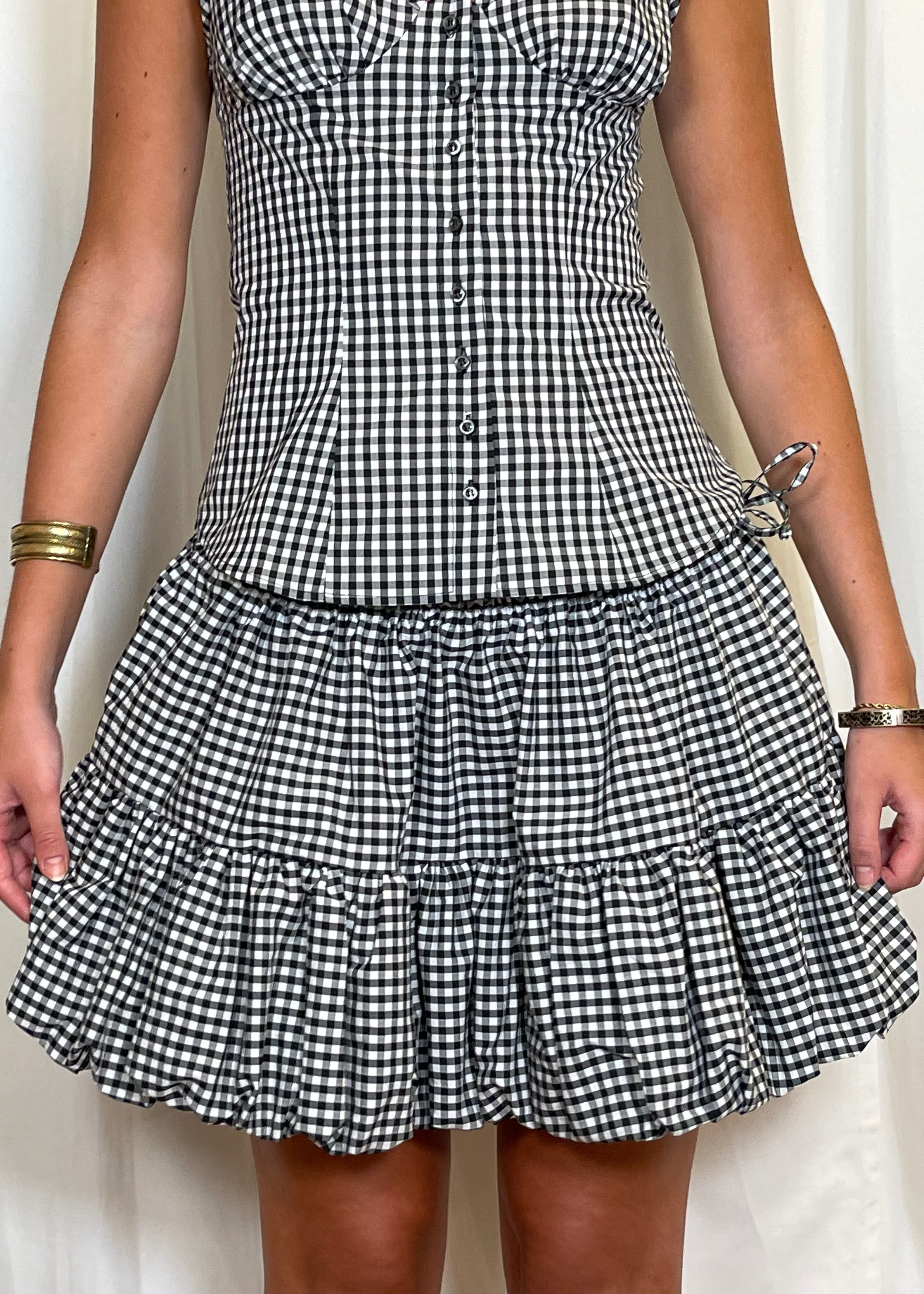 Catheclisma Miel Skirt Vichy Cotton Front