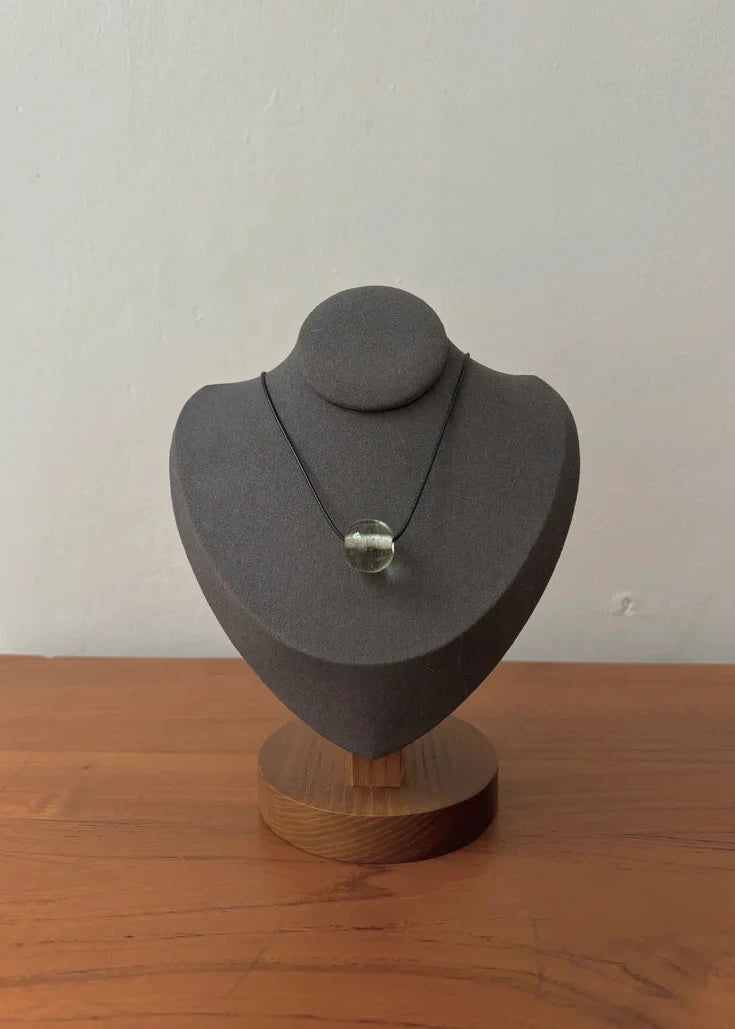 Clear Glass Sphere Necklace Nuri