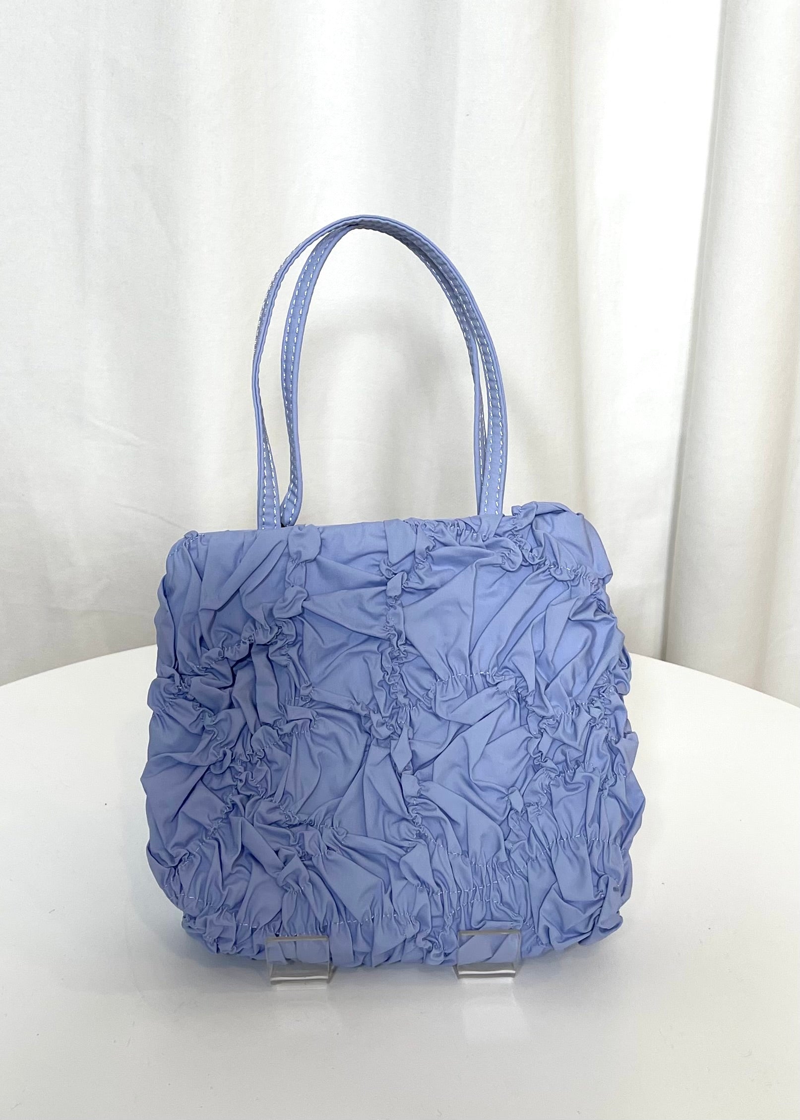 Daphne Bag in Ruched Blue Hai
