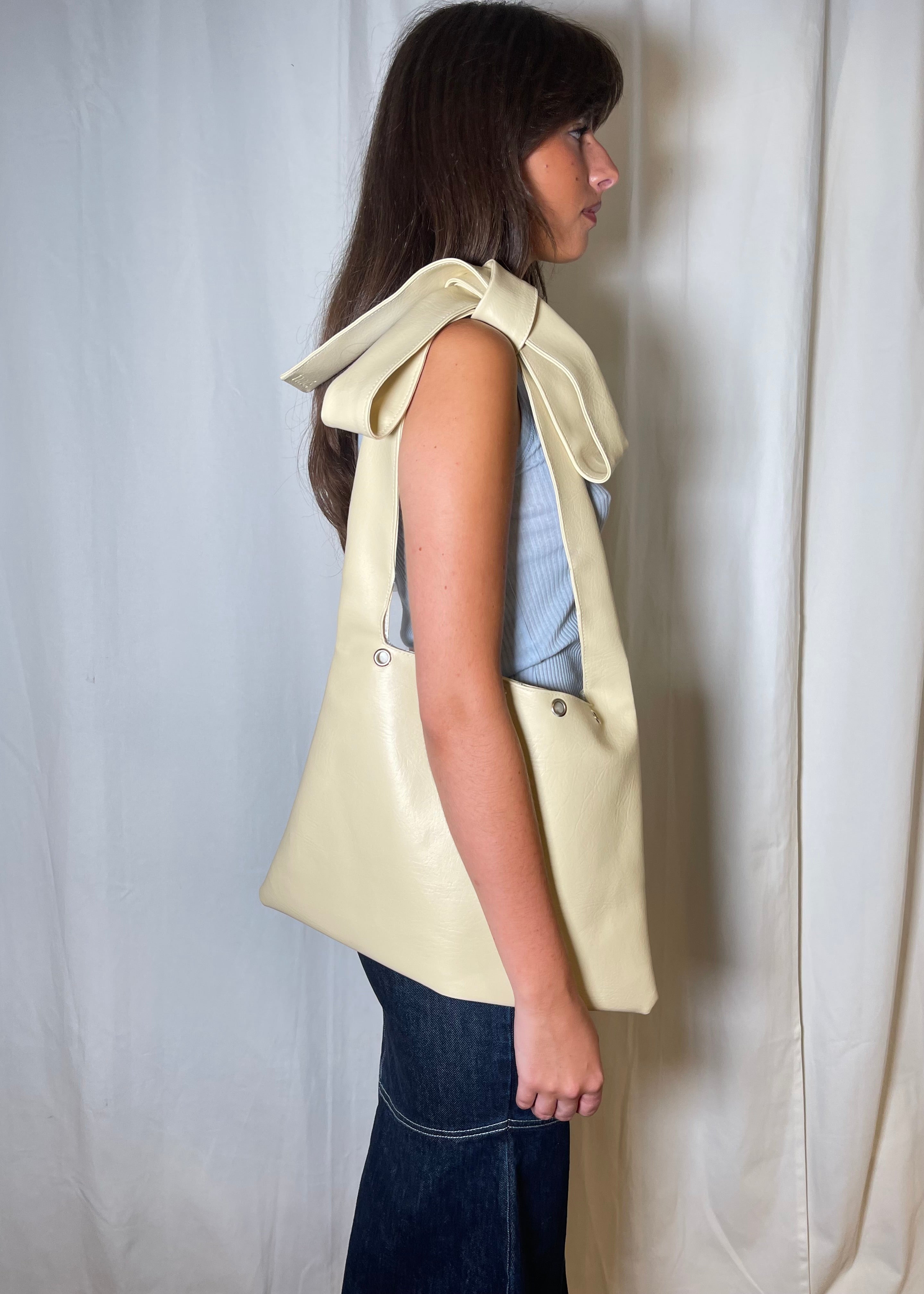 Vanilla Eyelet Slouch Bag Medium