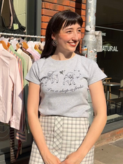 Sailor Makoto | I'm a Shop-a-frolic Baby Tee Grey Marle
