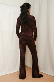 HOSBJERG ROBERTA PANTS CHOCLOLATE BACK