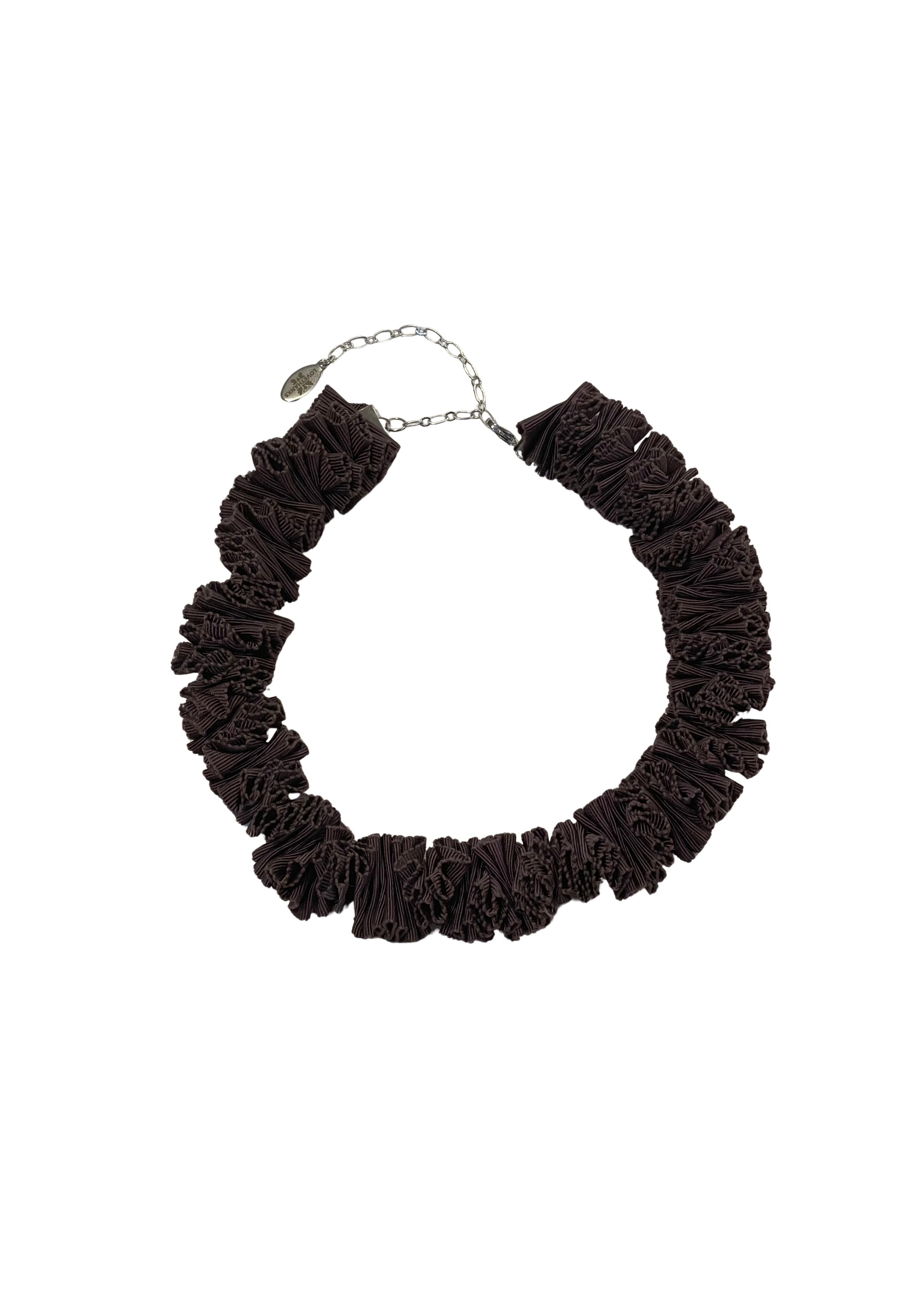 Lovethanks Ribbon Choker Brown Flat