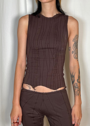 Mariola Homoncik Barbele Tank Top Chocolate