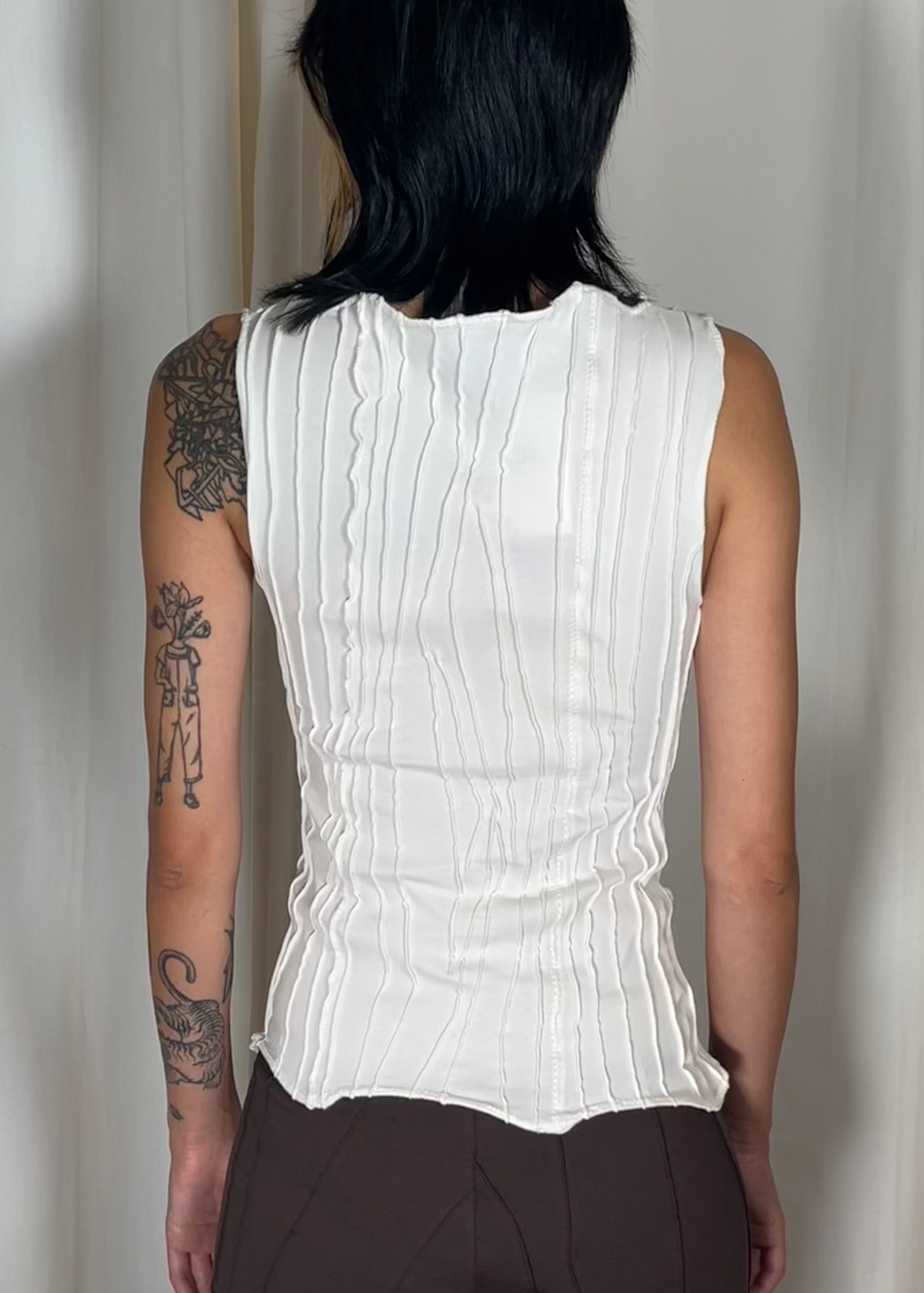 Mariola Homoncik Barbele Tank Top Cream