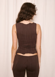 NORAH_Barbele Tank Top Chocolate