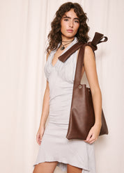 NORAH_Chocolate Eyelet Bag Medium Naé