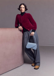NORAH STORE AW24 PEARL KNIT 90S FLUFFY CARDIGAN