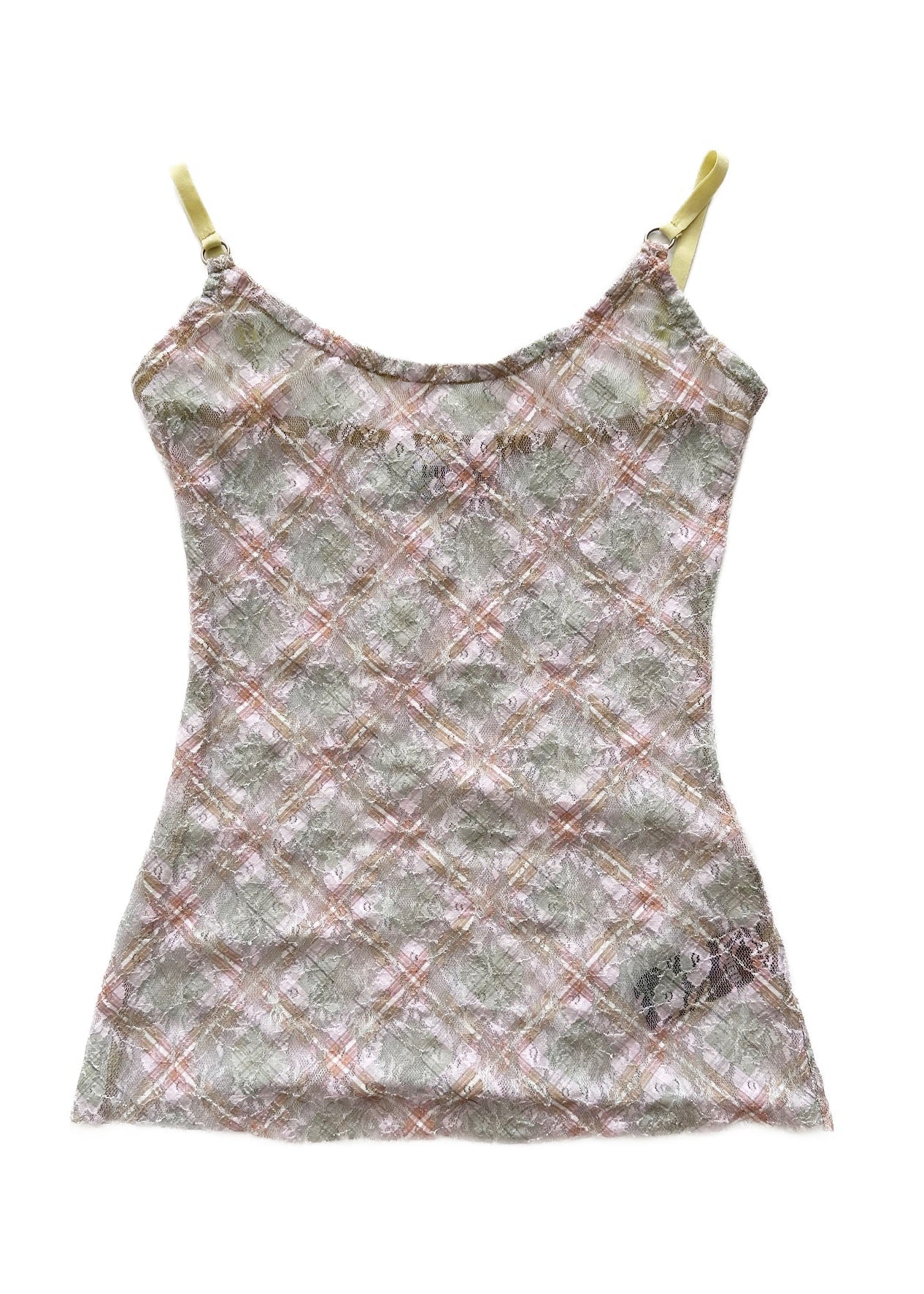 Petal Tartan Stretch Lace Cami