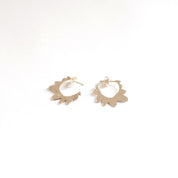 Silver Petal Hoops Sken Studios