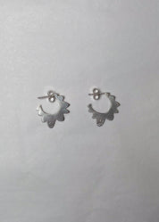 Sken Studio Silver Petal Hoops