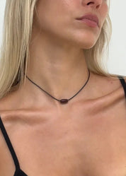 Tiny Brown Bean Necklace