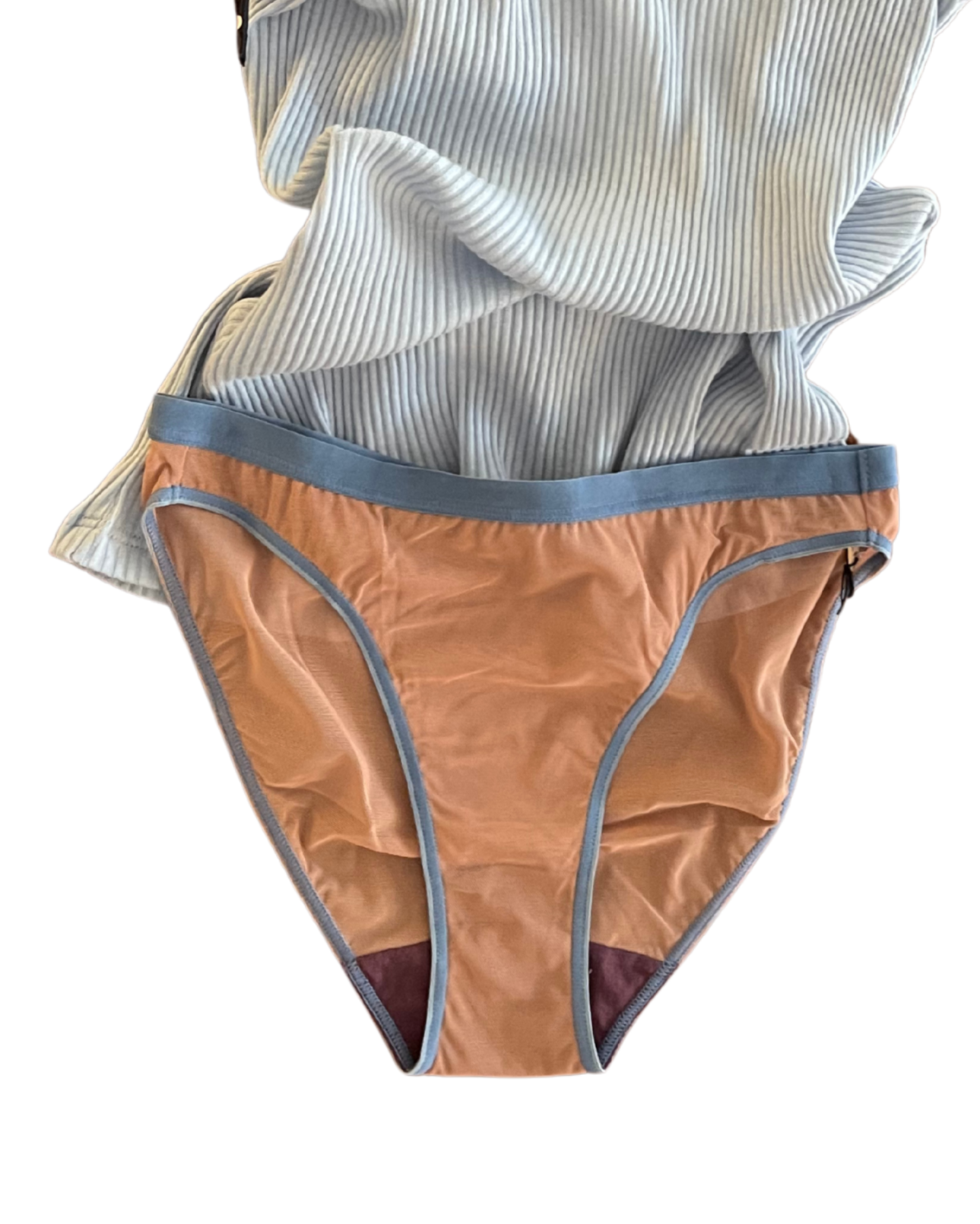 Briefs in Beige and Teal Blue