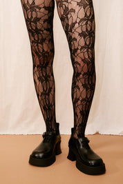 lauren perrin black orchid lace tights