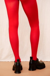 lauren perrin red tights with birgit miista product shot