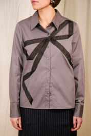 lovethanks chase button down shirt close up detail