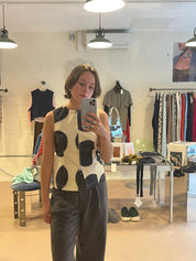 ESME WEARS LOVETHANKS SPOT VEST