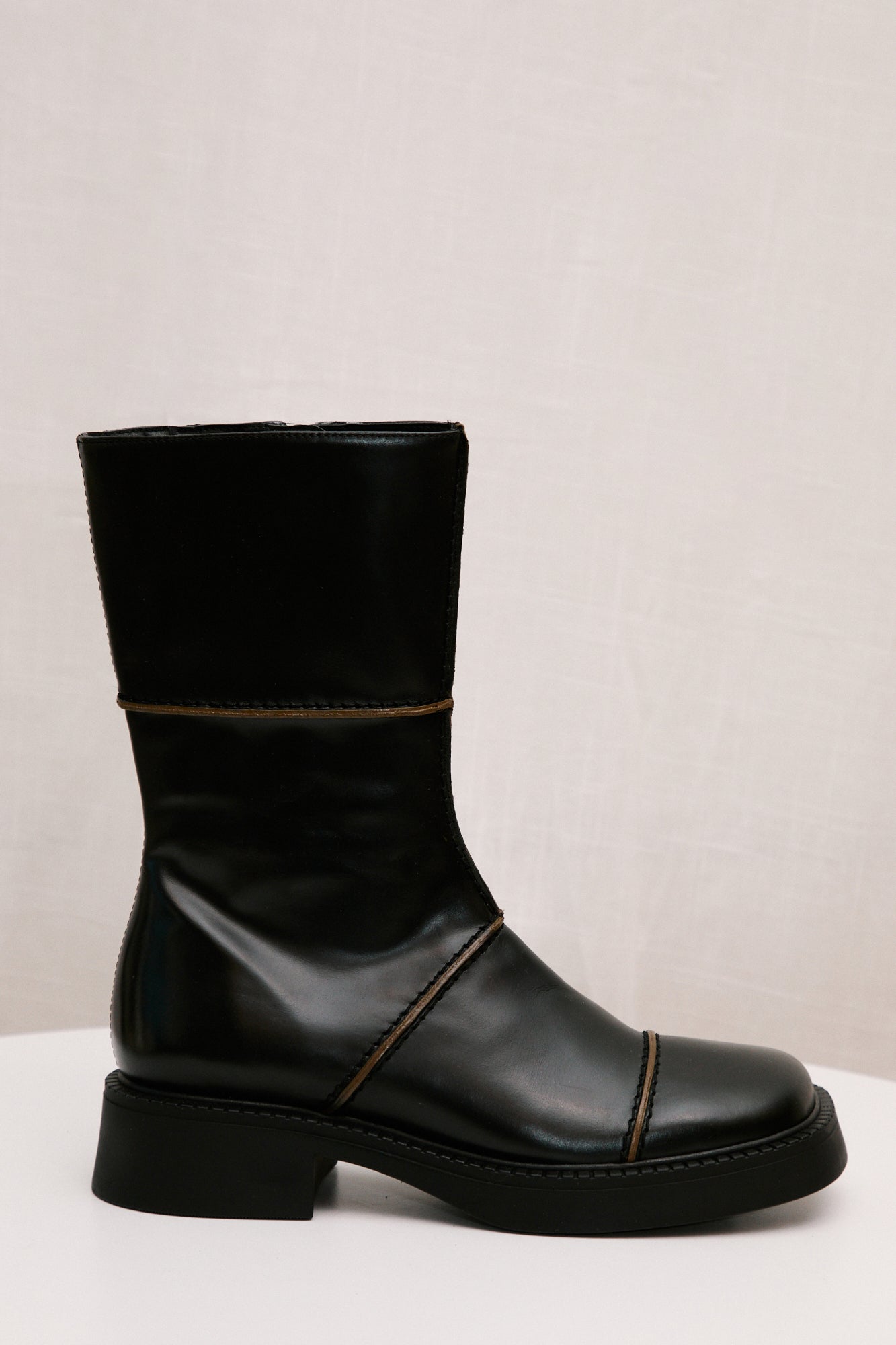 miista dahlia boots black and brown