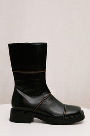 miista dahlia boots black and brown