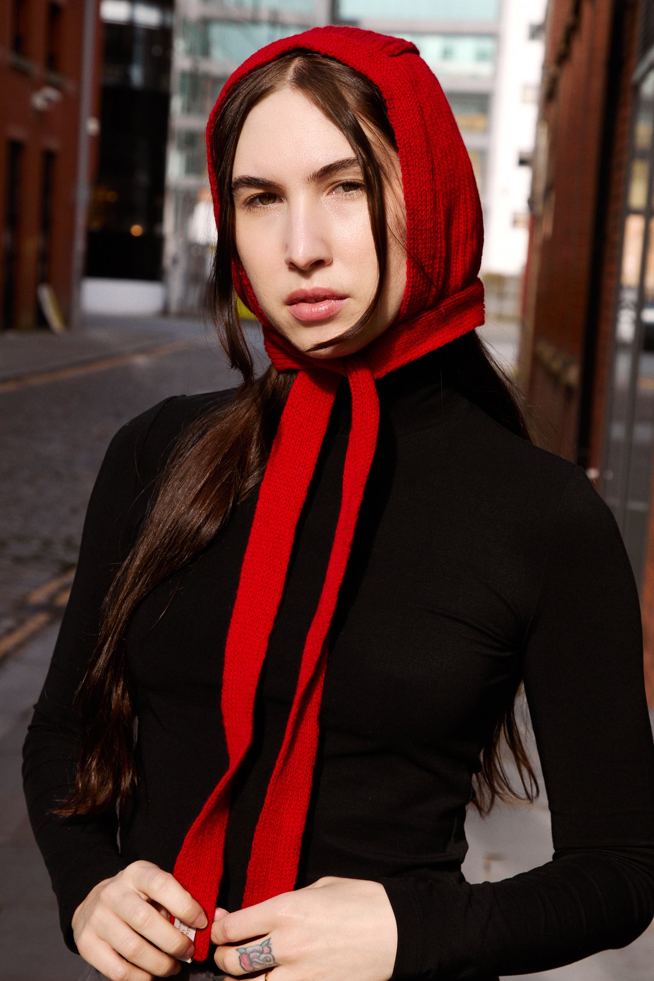sandwith studio red bonnet with b2g city top