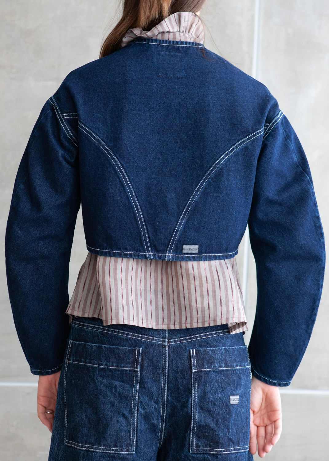 w'menswear bloomer jacket indigo